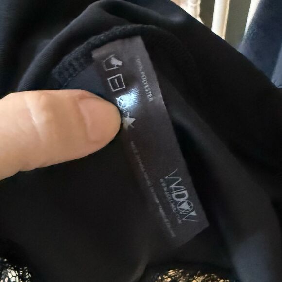 Dolls Kill Widow Blind Faith Velvet Lace Trim Mini Dress in Black L NWOT - Picture 8 of 13